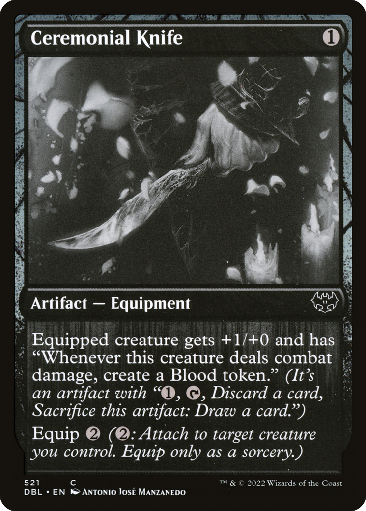 Ceremonial Knife (DBL-521) - Innistrad: Double Feature - Premium MTG Single from Wizards of the Coast - Just $0.08! Shop now at Game Crave Tournament Store