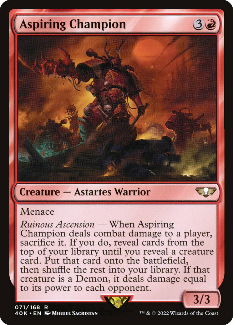 Aspiring Champion (40K-071) - Warhammer 40,000 Commander - Premium MTG Single from Wizards of the Coast - Just $0.25! Shop now at Game Crave Tournament Store