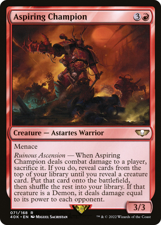Aspiring Champion (40K-071) - Warhammer 40,000 Commander - Premium MTG Single from Wizards of the Coast - Just $0.25! Shop now at Game Crave Tournament Store