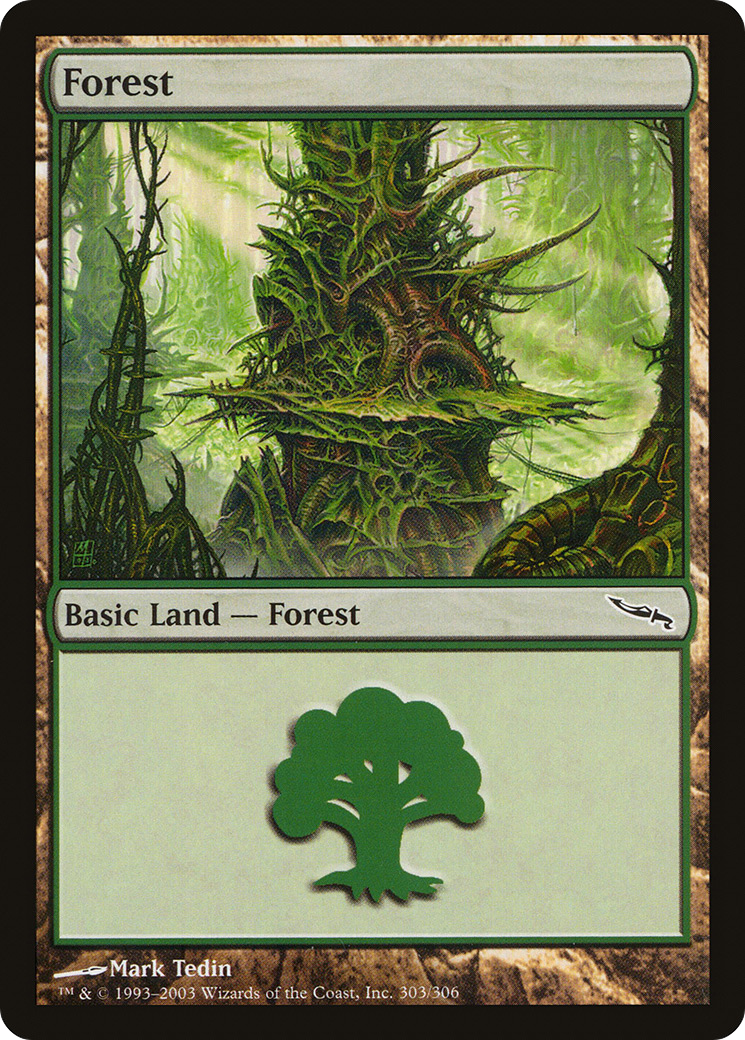 Forest (MRD-303) - Mirrodin Foil - Premium MTG Single from Wizards of the Coast - Just $0.16! Shop now at Game Crave Tournament Store