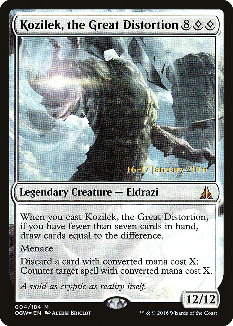Kozilek, the Great Distortion (POGW-04S) - Oath of the Gatewatch Promos Foil - Premium MTG Single from Wizards of the Coast - Just $3.53! Shop now at Game Crave Tournament Store