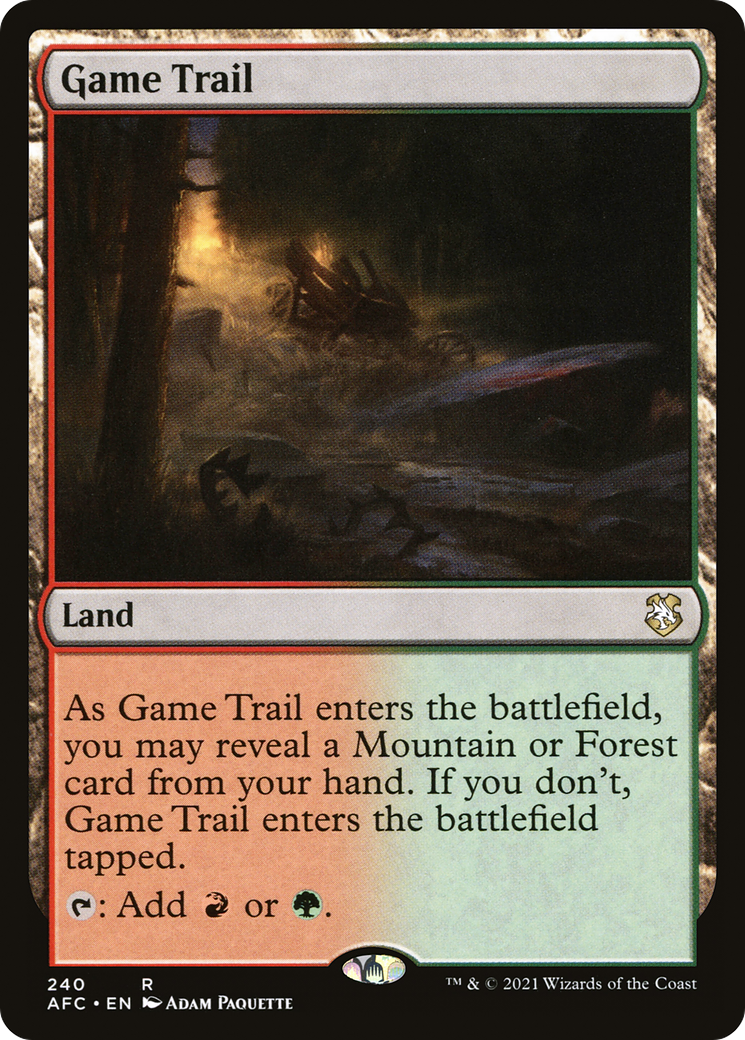 Game Trail (AFC-240) - Forgotten Realms Commander - Premium MTG Single from Wizards of the Coast - Just $0.08! Shop now at Game Crave Tournament Store