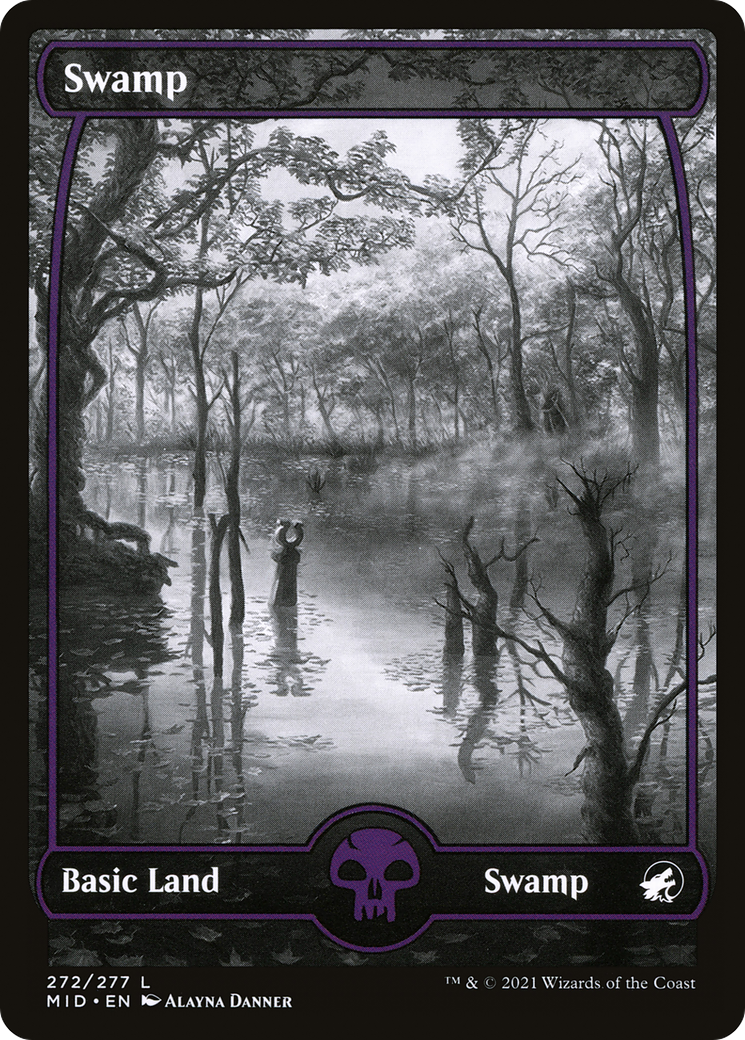 Swamp (MID-272) - Innistrad: Midnight Hunt: (Full Art, Showcase) - Premium MTG Single from Wizards of the Coast - Just $0.20! Shop now at Game Crave Tournament Store