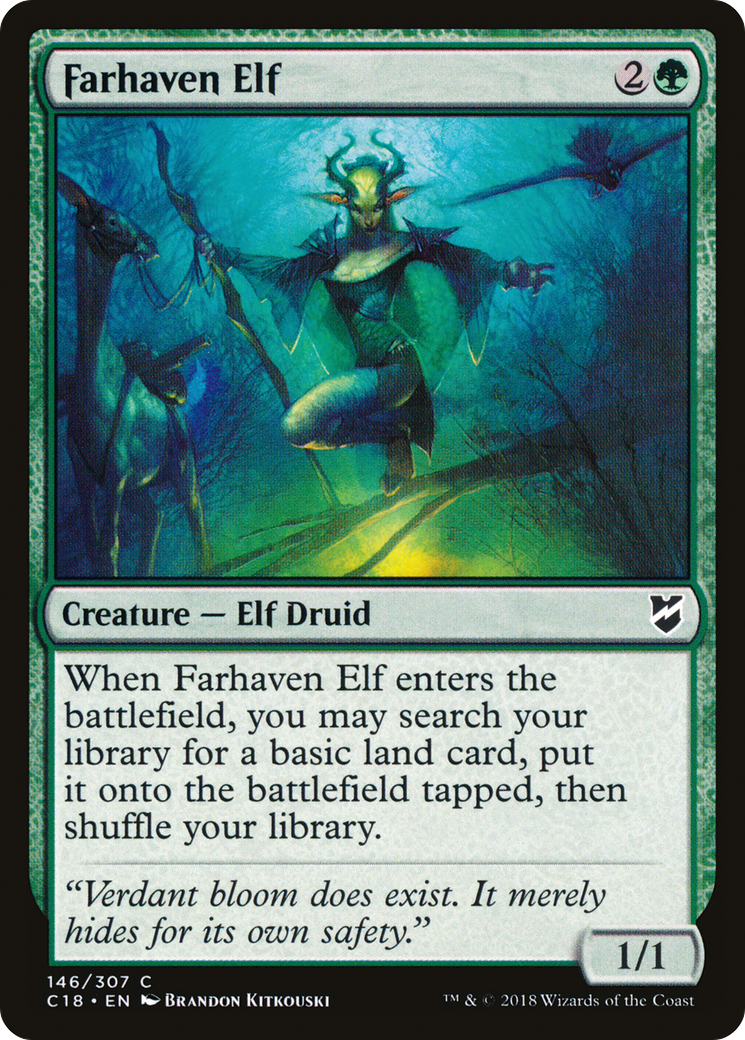 Farhaven Elf (C18-146) - Commander 2018 - Premium MTG Single from Wizards of the Coast - Just $0.08! Shop now at Game Crave Tournament Store