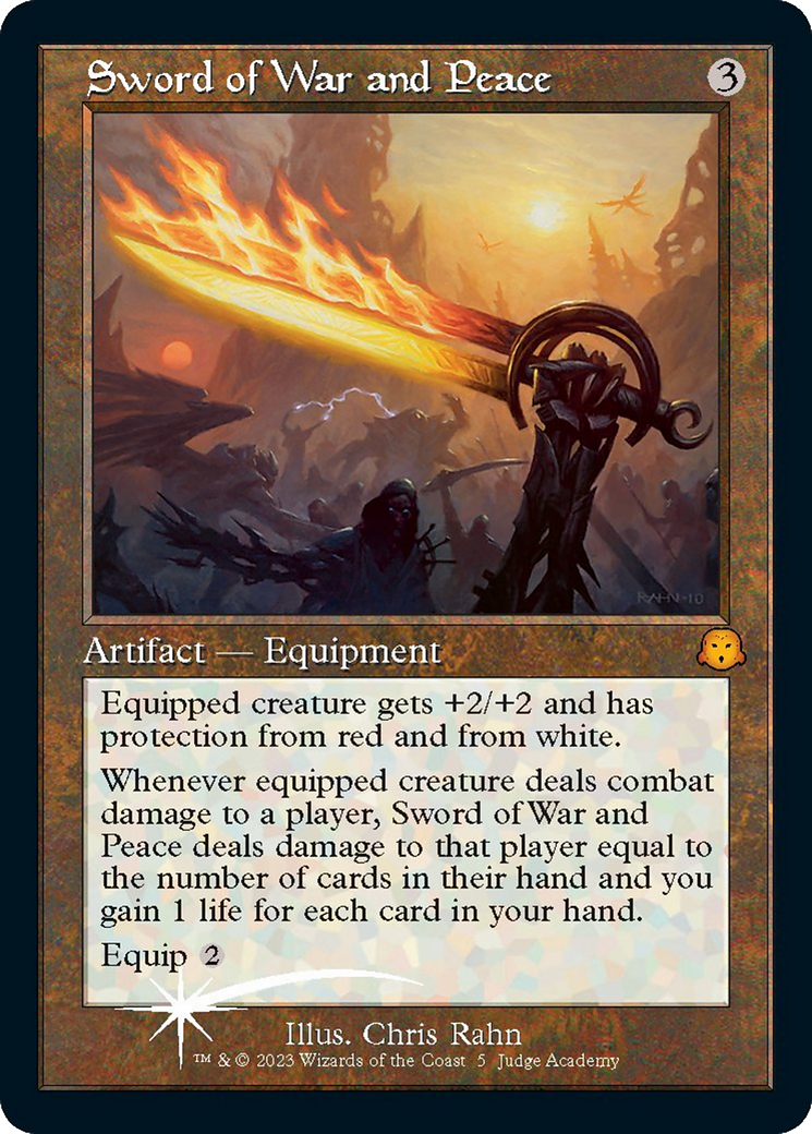 Sword of War and Peace (P23-005) - Judge Gift Cards 2023 Foil - Premium MTG Single from Wizards of the Coast - Just $2.97! Shop now at Game Crave Tournament Store