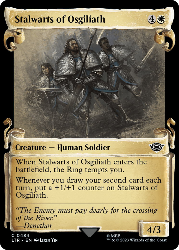 Stalwarts of Osgiliath (LTR-484) - The Lord of the Rings: Tales of Middle-earth: (Showcase) Foil - Premium MTG Single from Wizards of the Coast - Just $0.08! Shop now at Game Crave Tournament Store