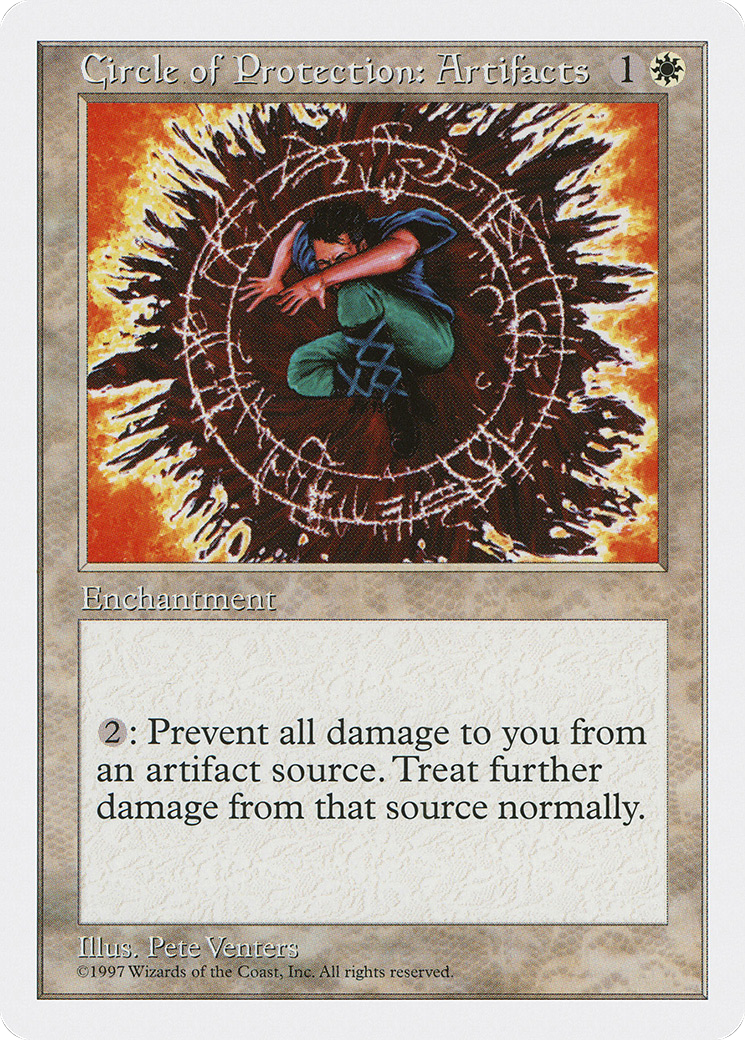Circle of Protection: Artifacts (5ED-016) - Fifth Edition - Premium MTG Single from Wizards of the Coast - Just $0.25! Shop now at Game Crave Tournament Store