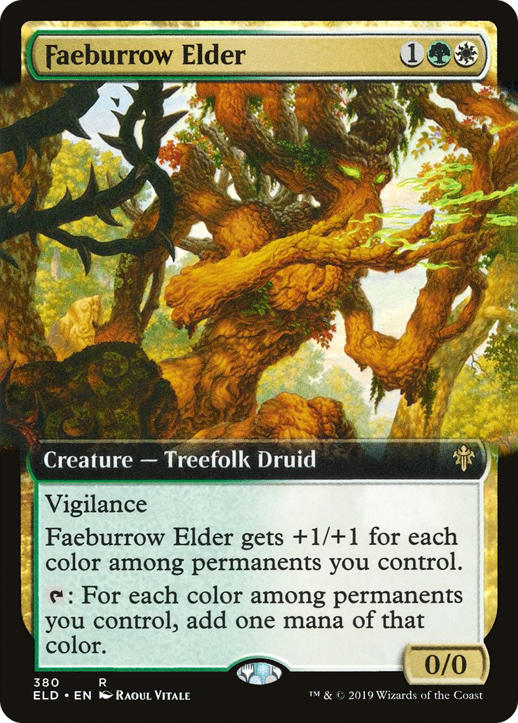 Faeburrow Elder (ELD-380) - Throne of Eldraine: (Extended Art) Foil - Premium MTG Single from Wizards of the Coast - Just $27.31! Shop now at Game Crave Tournament Store