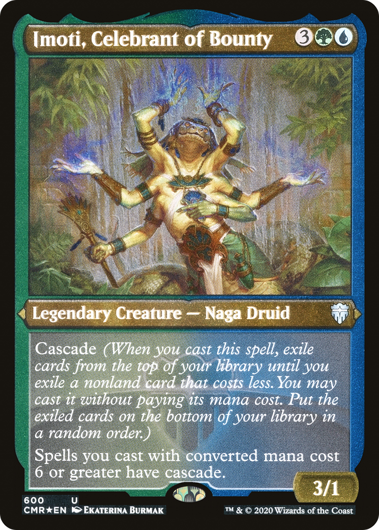 Imoti, Celebrant of Bounty (CMR-600) - Commander Legends Etched Foil - Premium MTG Single from Wizards of the Coast - Just $0.08! Shop now at Game Crave Tournament Store