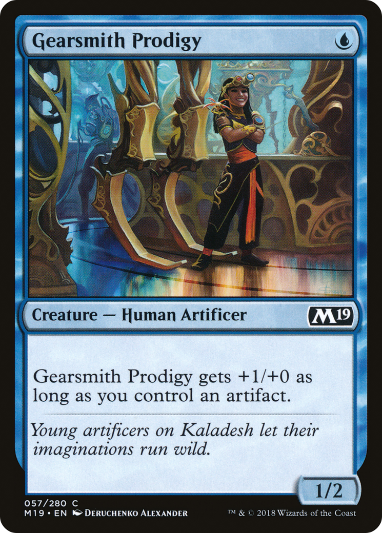 Gearsmith Prodigy (M19-057) - Core Set 2019 - Premium MTG Single from Wizards of the Coast - Just $0.25! Shop now at Game Crave Tournament Store