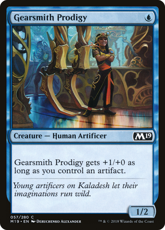 Gearsmith Prodigy (M19-057) - Core Set 2019 - Premium MTG Single from Wizards of the Coast - Just $0.25! Shop now at Game Crave Tournament Store