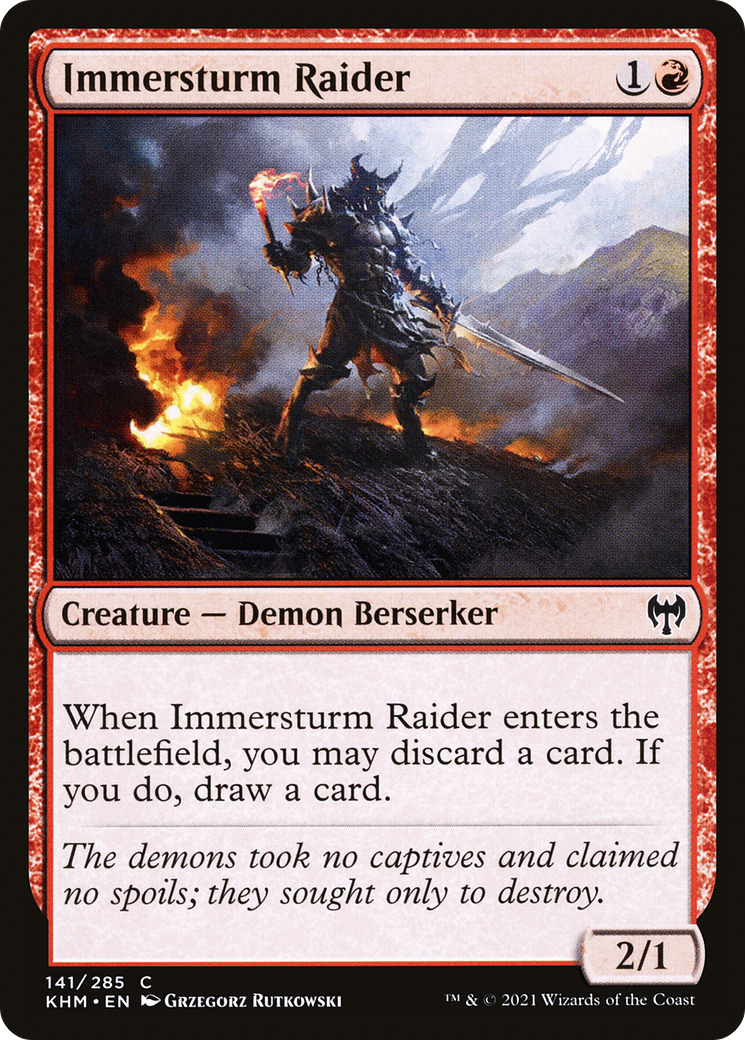 Immersturm Raider (KHM-141) - Kaldheim Foil - Premium MTG Single from Wizards of the Coast - Just $0.25! Shop now at Game Crave Tournament Store