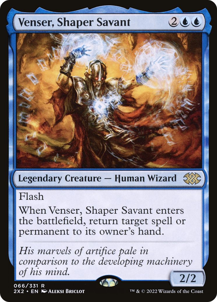 Venser, Shaper Savant (2X2-066) - Double Masters 2022 - Premium MTG Single from Wizards of the Coast - Just $0.28! Shop now at Game Crave Tournament Store