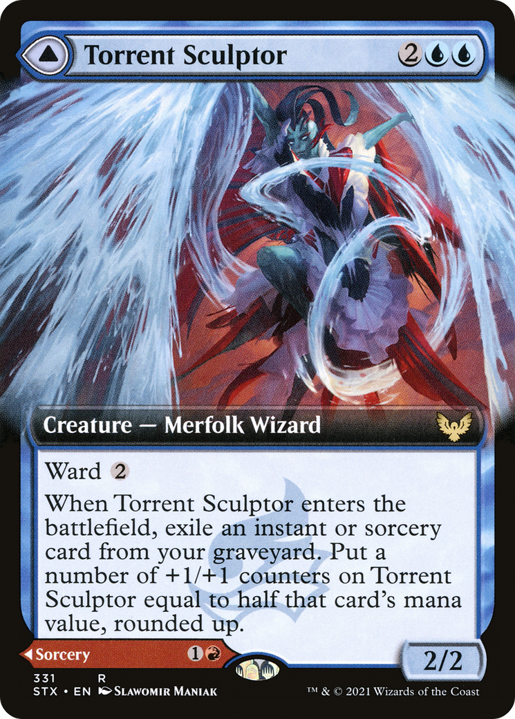 Torrent Sculptor // Flamethrower Sonata (STX-331) - Strixhaven: School of Mages: (Extended Art) - Premium MTG Single from Wizards of the Coast - Just $0.08! Shop now at Game Crave Tournament Store