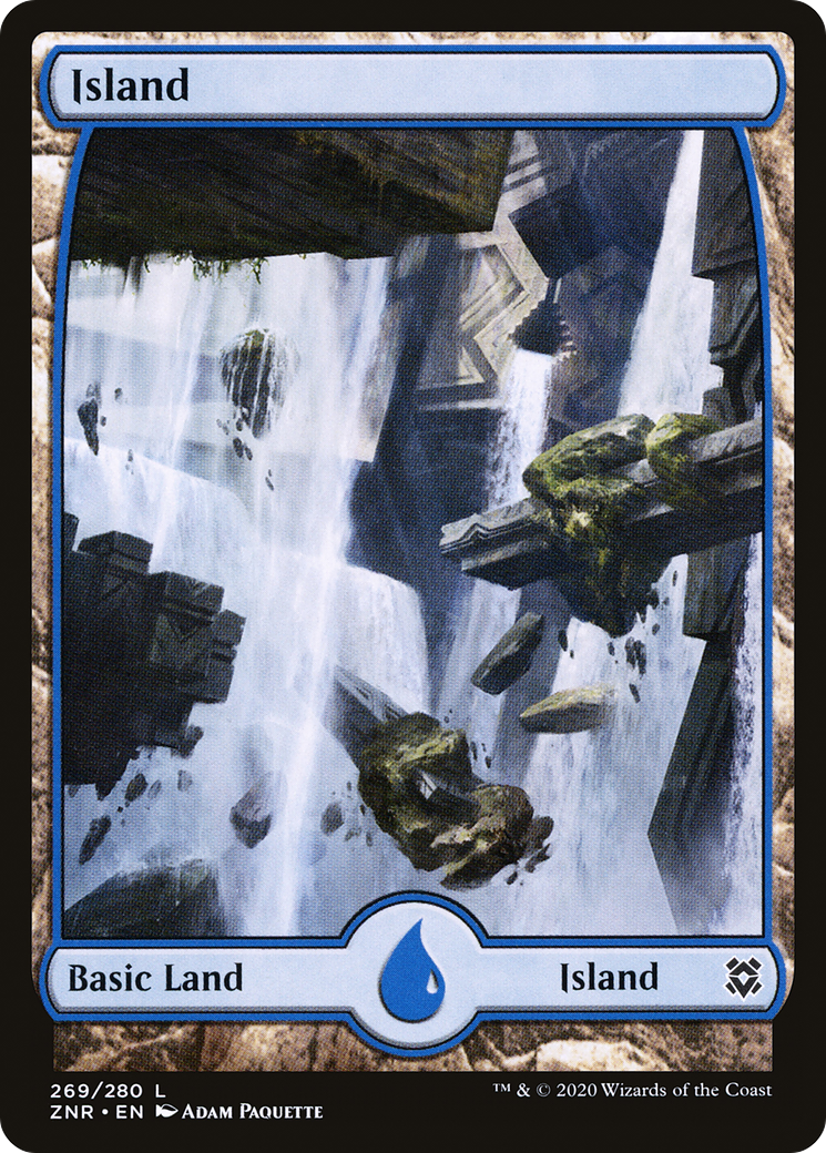 Island (ZNR-269) - Zendikar Rising: (Full Art) Foil - Premium MTG Single from Wizards of the Coast - Just $0.09! Shop now at Game Crave Tournament Store