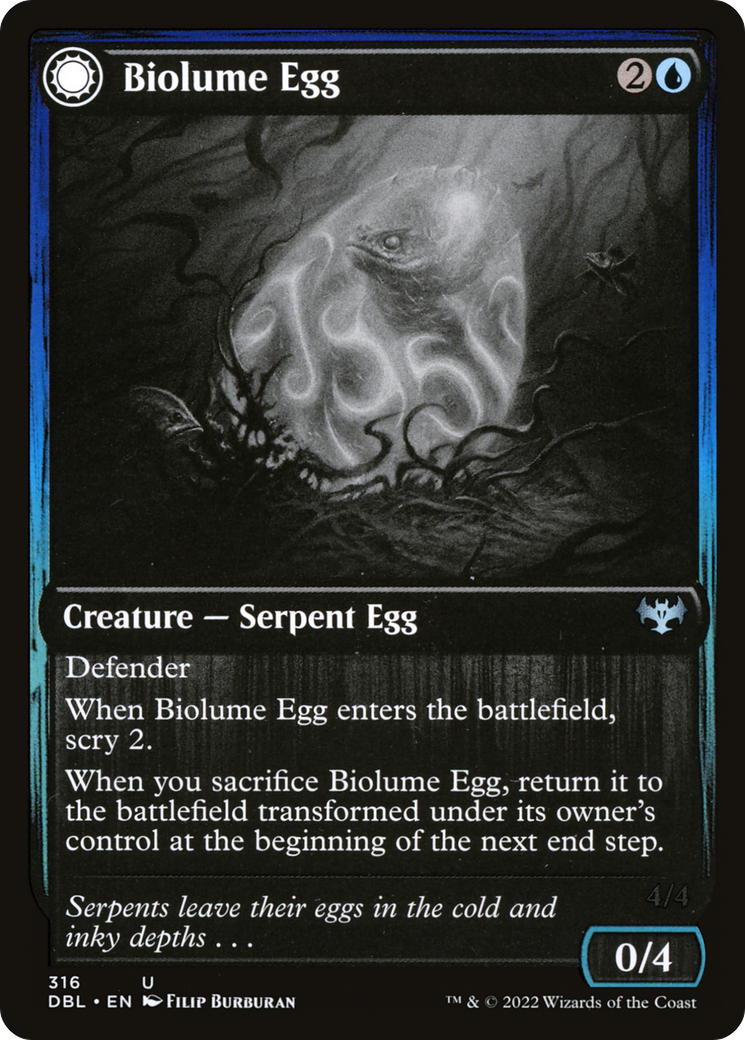 Biolume Egg // Biolume Serpent (DBL-316) - Innistrad: Double Feature: (Double Faced Transform) - Premium MTG Single from Wizards of the Coast - Just $0.08! Shop now at Game Crave Tournament Store