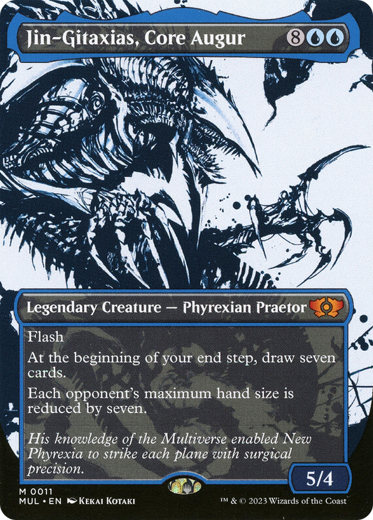 Jin-Gitaxias, Core Augur (MUL-011) - Multiverse Legends: (Showcase) (Borderless) - Premium MTG Single from Wizards of the Coast - Just $7.41! Shop now at Game Crave Tournament Store