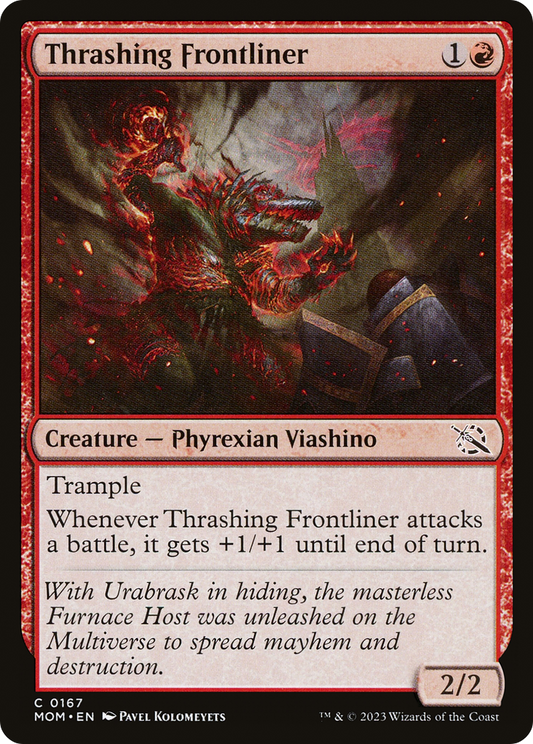 Thrashing Frontliner (MOM-167) - March of the Machine - Premium MTG Single from Wizards of the Coast - Just $0.25! Shop now at Game Crave Tournament Store