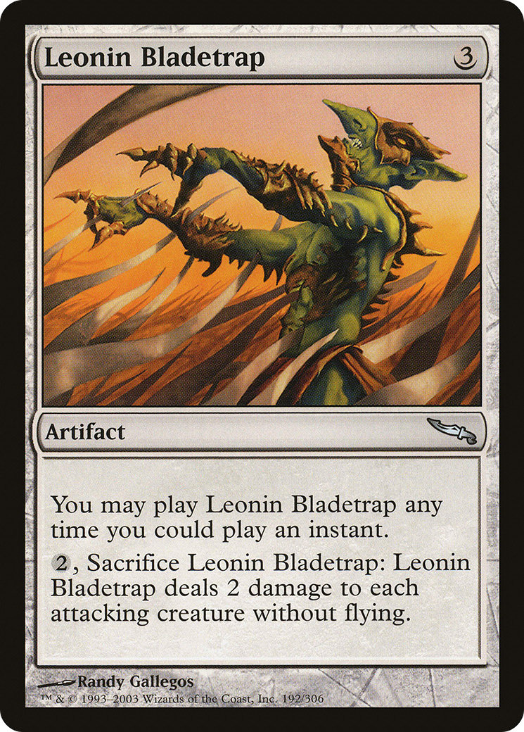 Leonin Bladetrap (MRD-192) - Mirrodin Foil - Premium MTG Single from Wizards of the Coast - Just $0.12! Shop now at Game Crave Tournament Store