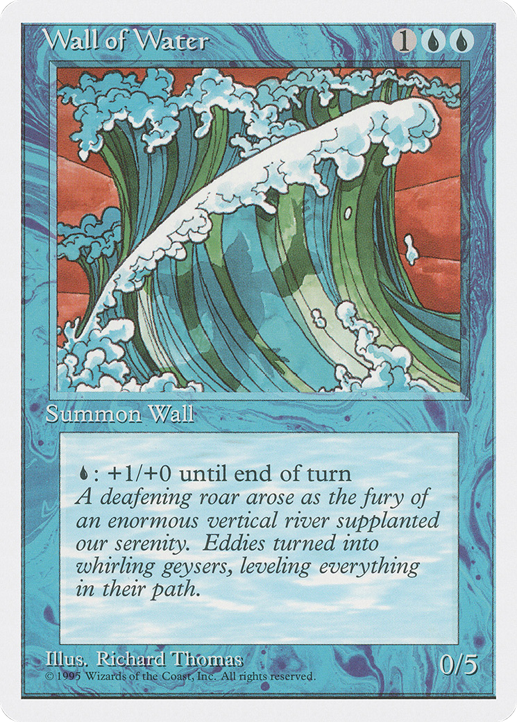 Wall of Water (4ED-114) - Fourth Edition - Premium MTG Single from Wizards of the Coast - Just $0.08! Shop now at Game Crave Tournament Store
