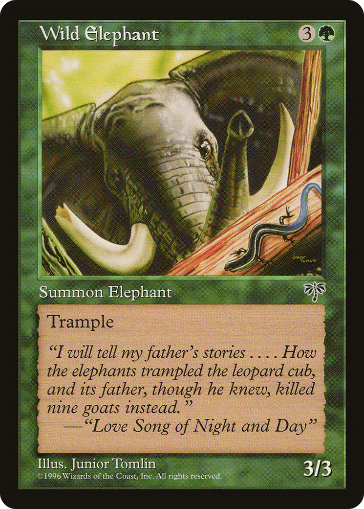 Wild Elephant (MIR-254) - Mirage - Premium MTG Single from Wizards of the Coast - Just $0.08! Shop now at Game Crave Tournament Store