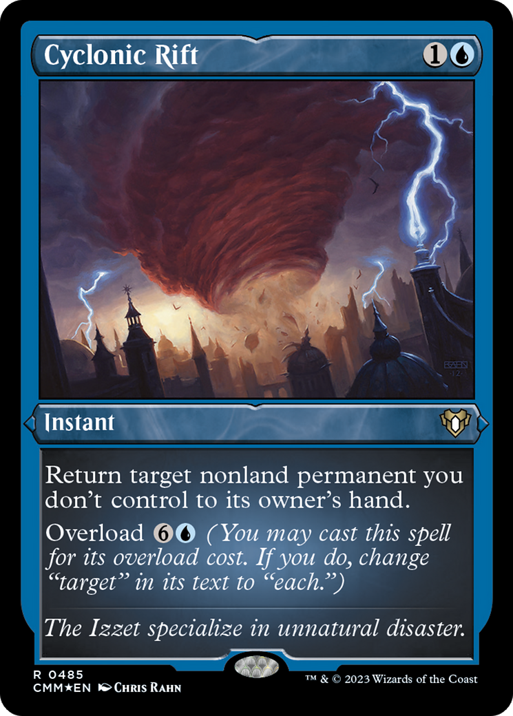 Cyclonic Rift (CMM-485) - Commander Masters Etched Foil - Premium MTG Single from Wizards of the Coast - Just $16.07! Shop now at Game Crave Tournament Store