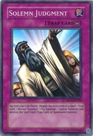 Solemn Judgment (RP01-EN045) - Retro Pack 1 Unlimited - Premium Yugioh Single from Konami - Just $2.66! Shop now at Game Crave Tournament Store