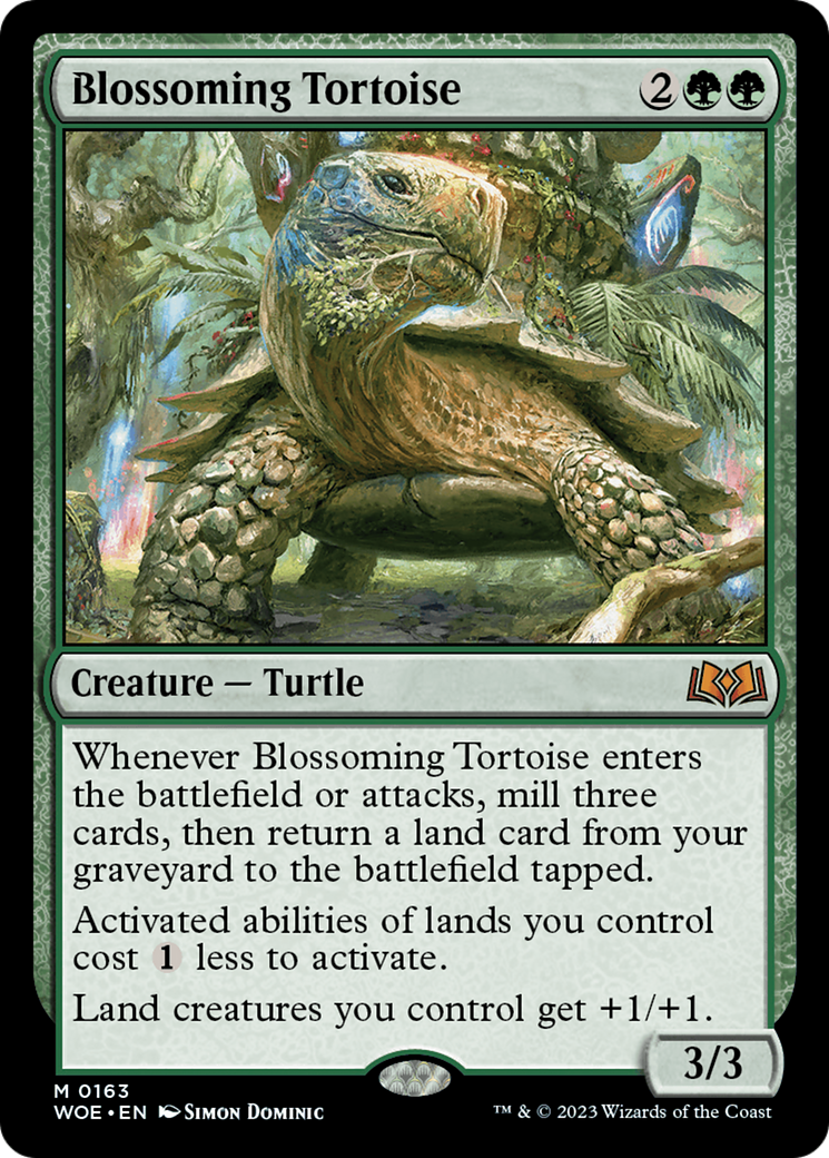 Blossoming Tortoise (WOE-163) - Wilds of Eldraine - Premium MTG Single from Wizards of the Coast - Just $1.59! Shop now at Game Crave Tournament Store