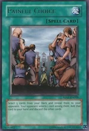 Painful Choice (RP01-EN059) - Retro Pack 1 Unlimited - Premium Yugioh Single from Konami - Just $1.07! Shop now at Game Crave Tournament Store