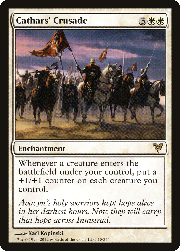 Cathars' Crusade (AVR-010) - Avacyn Restored - Premium MTG Single from Wizards of the Coast - Just $1.21! Shop now at Game Crave Tournament Store
