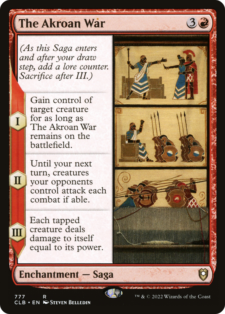 The Akroan War (CLB-777) - Commander Legends: Battle for Baldur's Gate - Premium MTG Single from Wizards of the Coast - Just $0.10! Shop now at Game Crave Tournament Store
