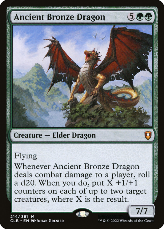 Ancient Bronze Dragon (CLB-214) - Commander Legends: Battle for Baldur's Gate - Premium MTG Single from Wizards of the Coast - Just $4.54! Shop now at Game Crave Tournament Store