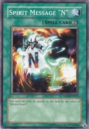 Spirit Message "N" (RP02-EN047) - Retro Pack 2 Unlimited - Premium Yugioh Single from Konami - Just $0.34! Shop now at Game Crave Tournament Store