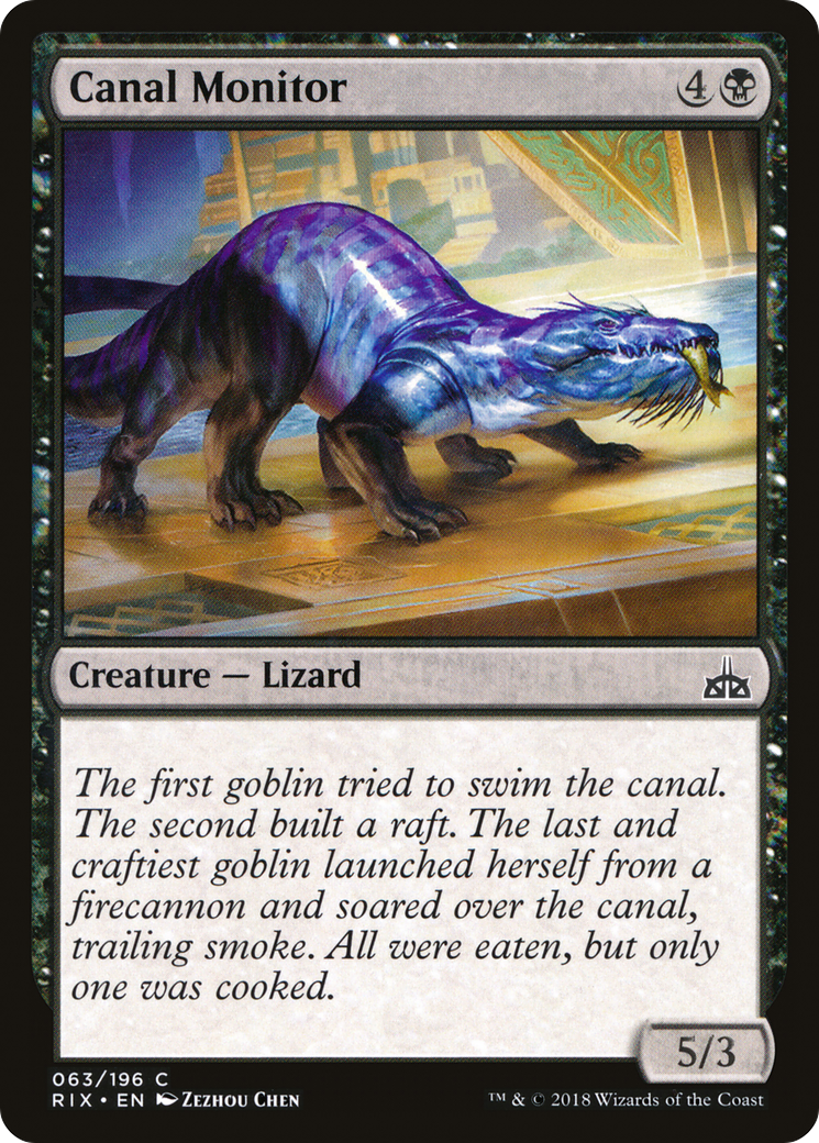 Canal Monitor (RIX-063) - Rivals of Ixalan Foil - Premium MTG Single from Wizards of the Coast - Just $0.12! Shop now at Game Crave Tournament Store