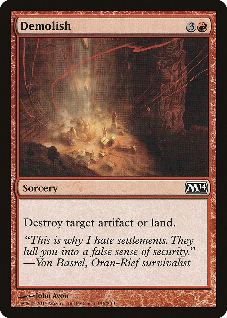 Demolish (M14-136) - Magic 2014 - Premium MTG Single from Wizards of the Coast - Just $0.08! Shop now at Game Crave Tournament Store