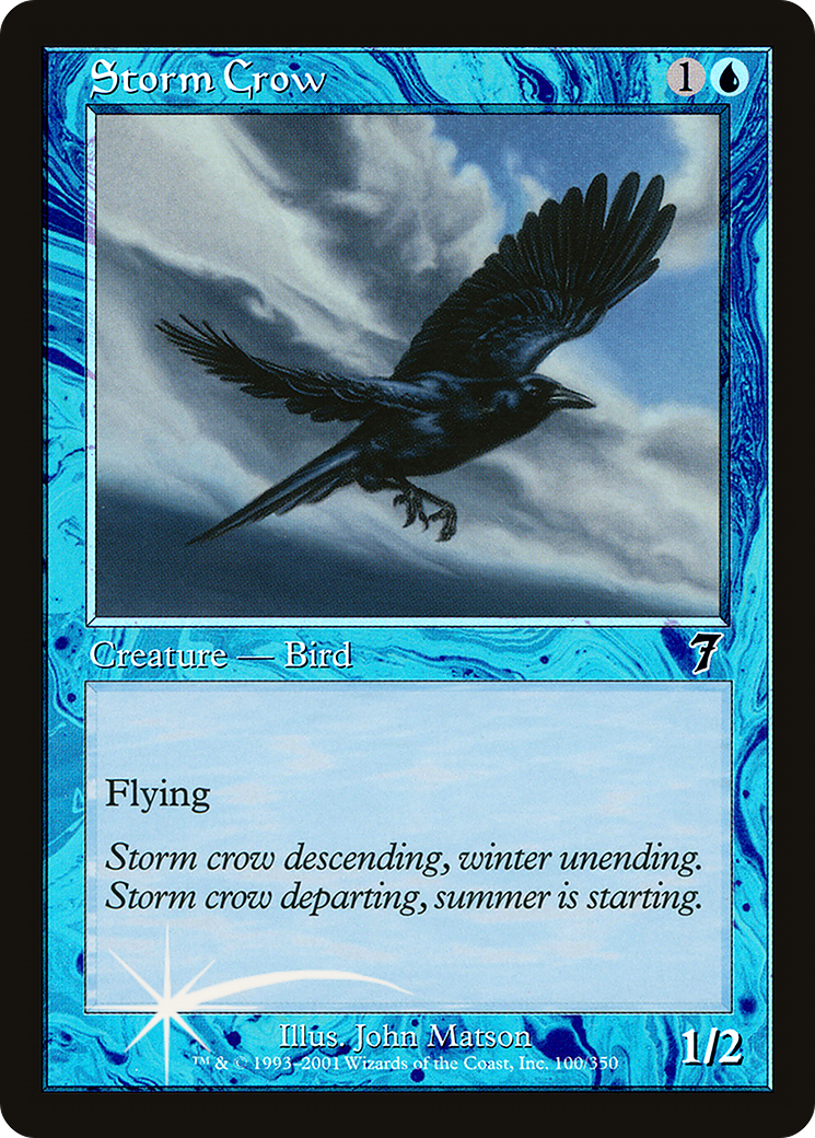 Storm Crow (7ED-100★) - Seventh Edition Foil - Premium MTG Single from Wizards of the Coast - Just $5.69! Shop now at Game Crave Tournament Store