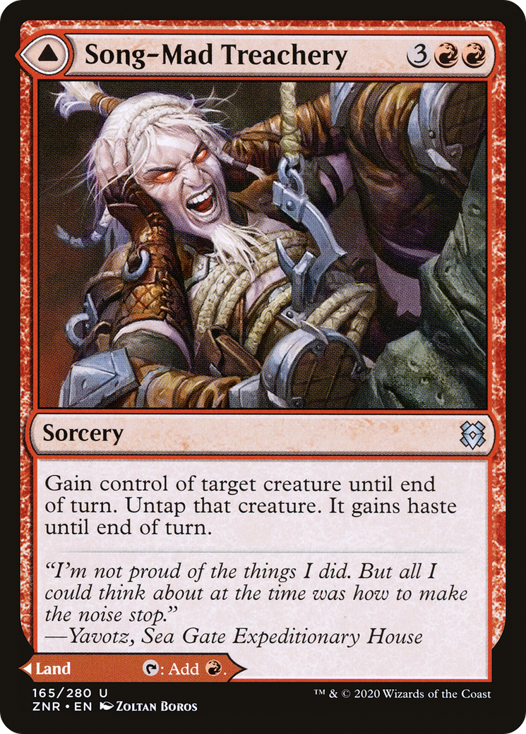 Song-Mad Treachery // Song-Mad Ruins (ZNR-165) - Zendikar Rising Foil - Premium MTG Single from Wizards of the Coast - Just $0.08! Shop now at Game Crave Tournament Store