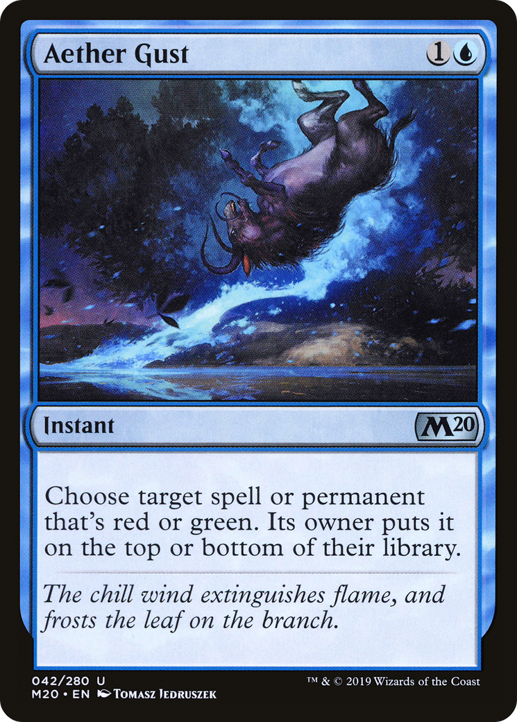 Aether Gust (M20-042) - Core Set 2020 Foil - Premium MTG Single from Wizards of the Coast - Just $0.34! Shop now at Game Crave Tournament Store