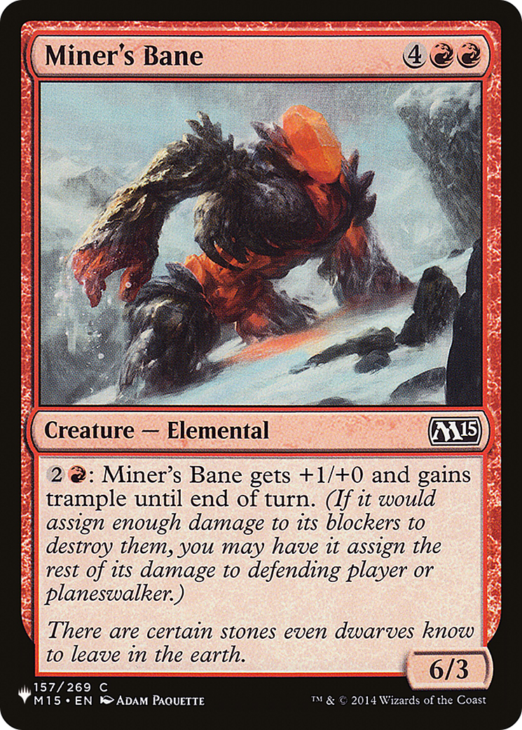Miner's Bane (PLIST-1129) - The List - Premium MTG Single from Wizards of the Coast - Just $0.25! Shop now at Game Crave Tournament Store