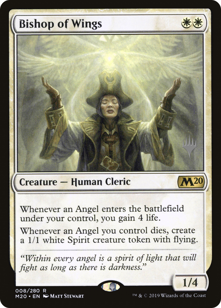 Bishop of Wings (PM20-08P) - Core Set 2020 Promos - Premium MTG Single from Wizards of the Coast - Just $1.16! Shop now at Game Crave Tournament Store