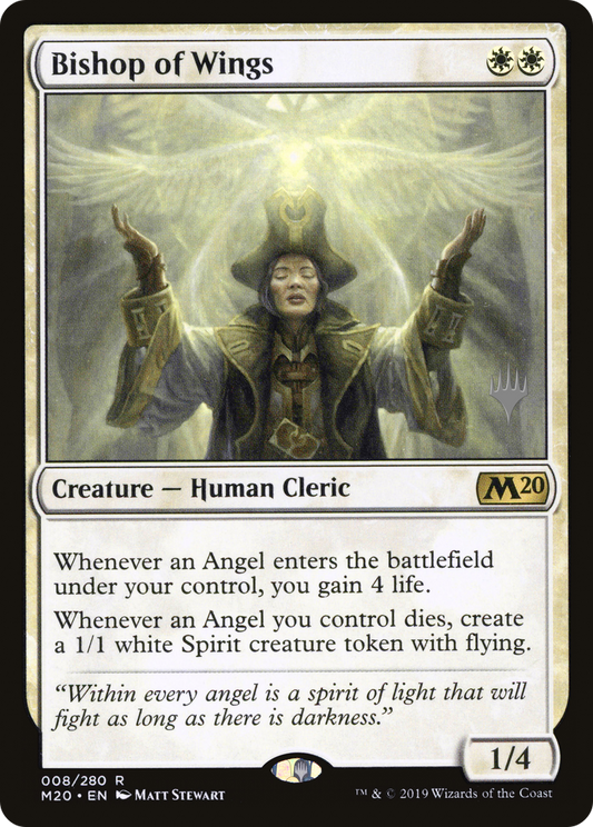 Bishop of Wings (PM20-08P) - Core Set 2020 Promos - Premium MTG Single from Wizards of the Coast - Just $1.16! Shop now at Game Crave Tournament Store