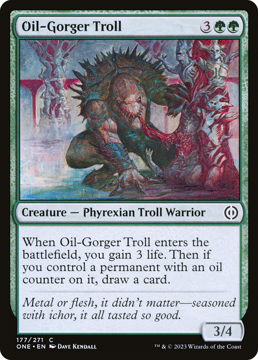 Oil-Gorger Troll (ONE-177) - Phyrexia: All Will Be One Foil - Premium MTG Single from Wizards of the Coast - Just $0.25! Shop now at Game Crave Tournament Store