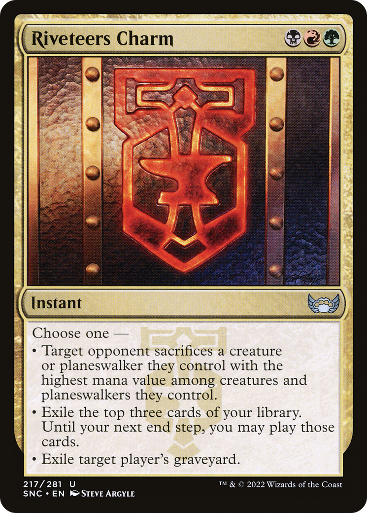 Riveteers Charm (SNC-217) - Streets of New Capenna - Premium MTG Single from Wizards of the Coast - Just $0.25! Shop now at Game Crave Tournament Store
