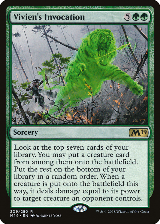 Vivien's Invocation (M19-209) - Core Set 2019 - Premium MTG Single from Wizards of the Coast - Just $0.08! Shop now at Game Crave Tournament Store