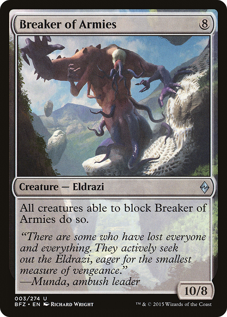 Breaker of Armies (BFZ-003) - Battle for Zendikar - Premium MTG Single from Wizards of the Coast - Just $0.08! Shop now at Game Crave Tournament Store