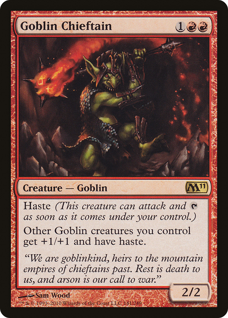 Goblin Chieftain (M11-141) - Magic 2011 - Premium MTG Single from Wizards of the Coast - Just $1.12! Shop now at Game Crave Tournament Store