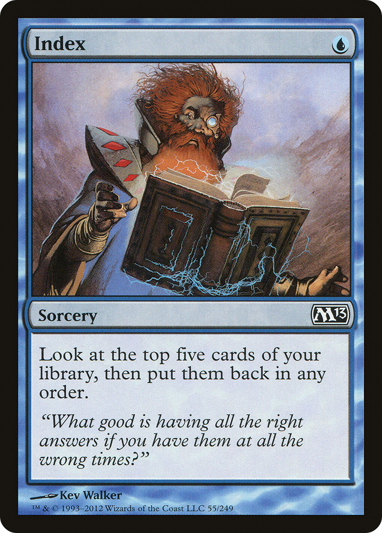 Index (M13-055) - Magic 2013 - Premium MTG Single from Wizards of the Coast - Just $0.08! Shop now at Game Crave Tournament Store