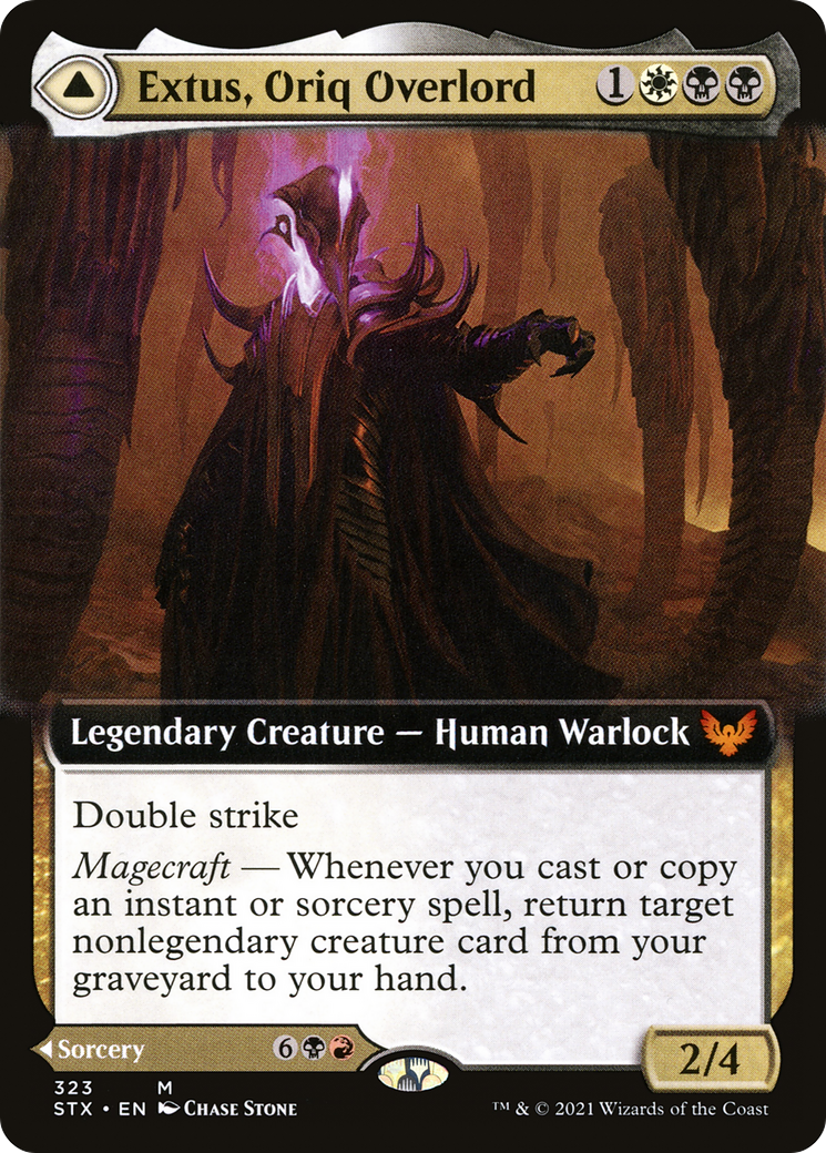 Extus, Oriq Overlord // Awaken the Blood Avatar (STX-323) - Strixhaven: School of Mages: (Extended Art) - Premium MTG Single from Wizards of the Coast - Just $0.95! Shop now at Game Crave Tournament Store