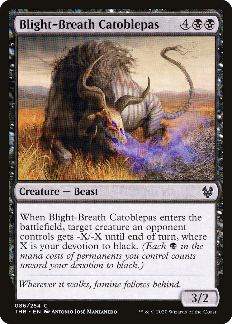 Blight-Breath Catoblepas (THB-086) - Theros Beyond Death Foil - Premium MTG Single from Wizards of the Coast - Just $0.25! Shop now at Game Crave Tournament Store