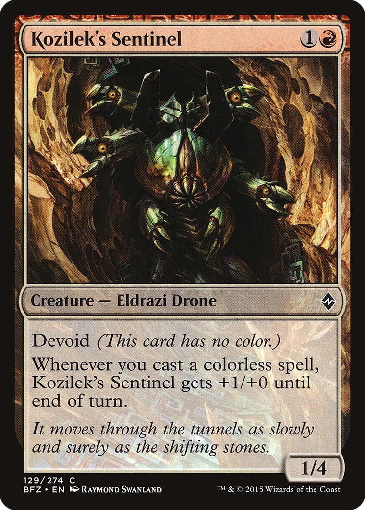 Kozilek's Sentinel (BFZ-129) - Battle for Zendikar: (devoid) Foil - Premium MTG Single from Wizards of the Coast - Just $0.08! Shop now at Game Crave Tournament Store